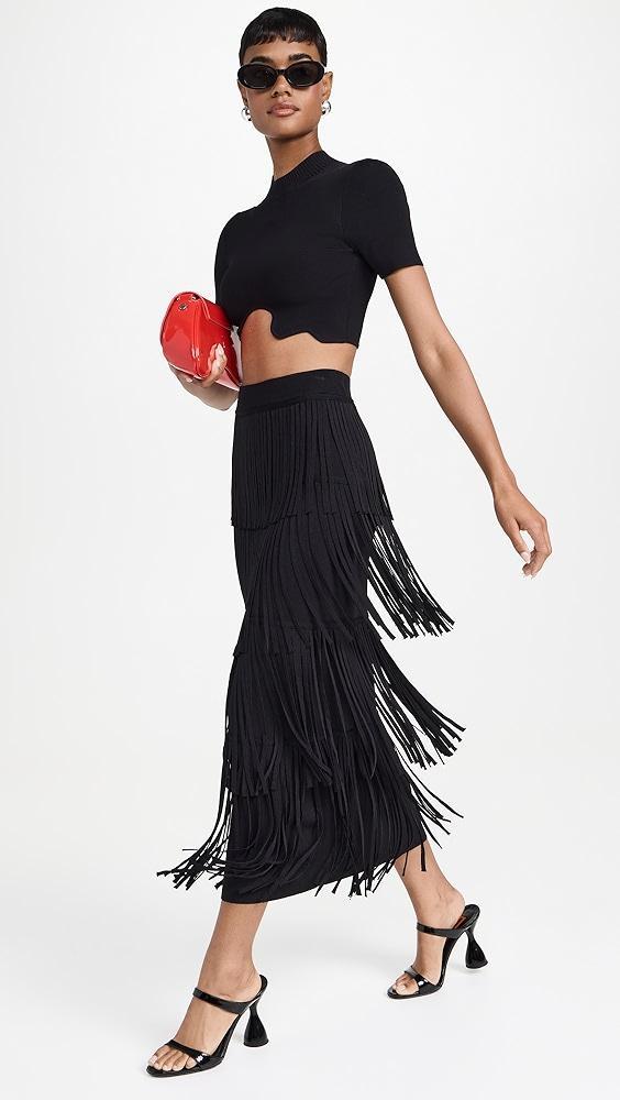 SIMONMILLER Za Za Knit Fringe Skirt | Shopbop Product Image
