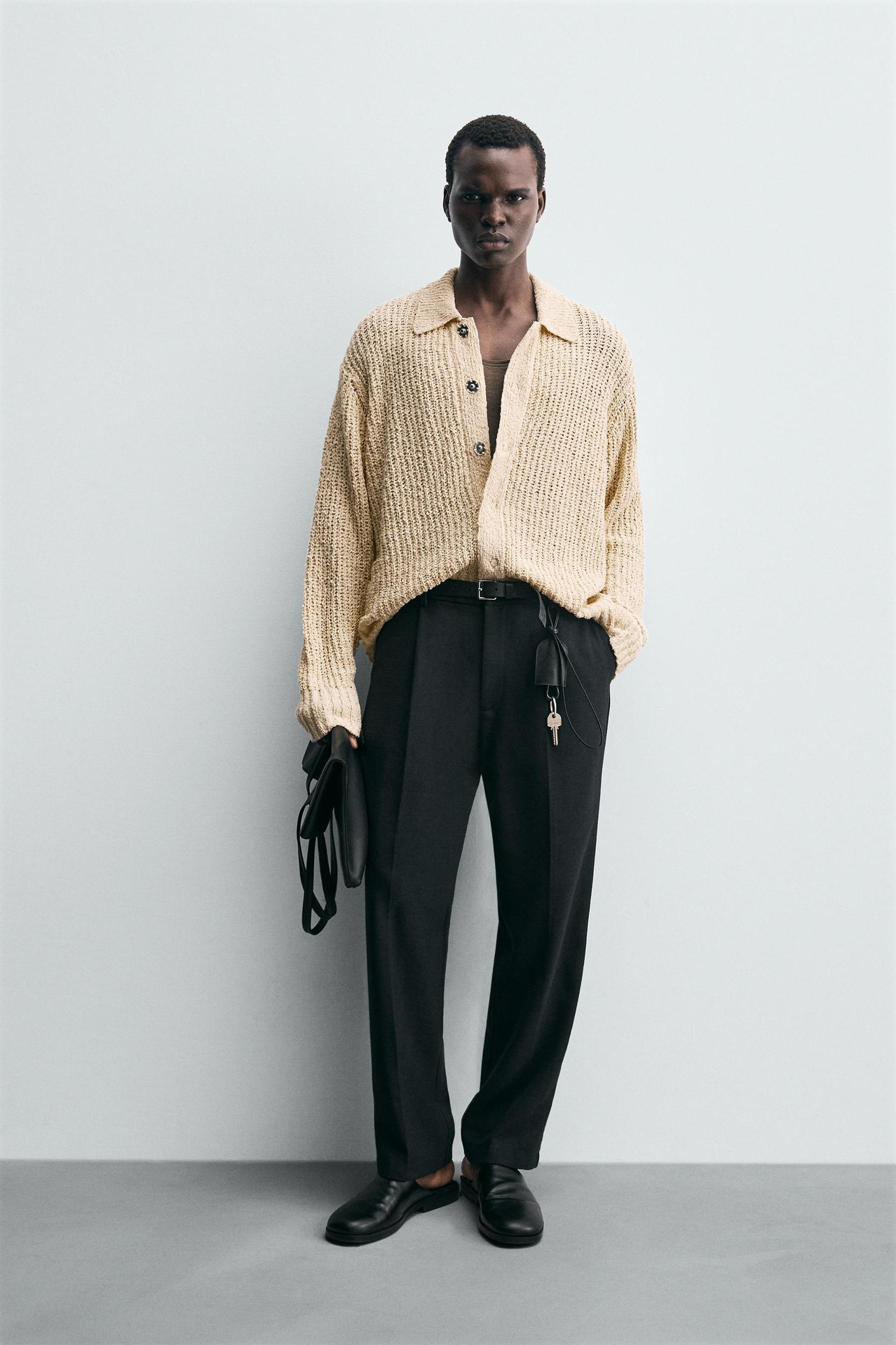 TEXTURED KNIT CARDIGAN Product Image