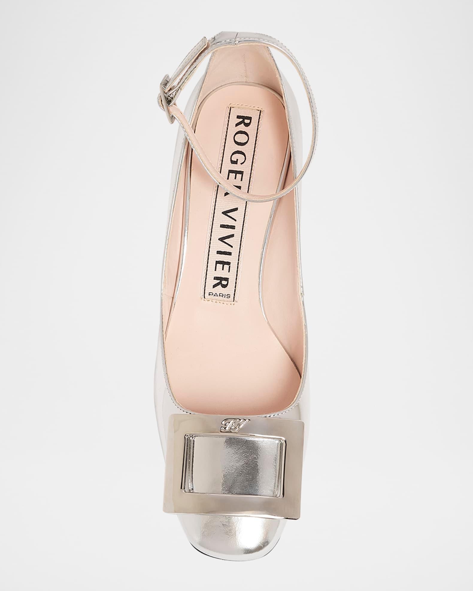 Roundy Metallic Ankle-Strap Pumps Product Image