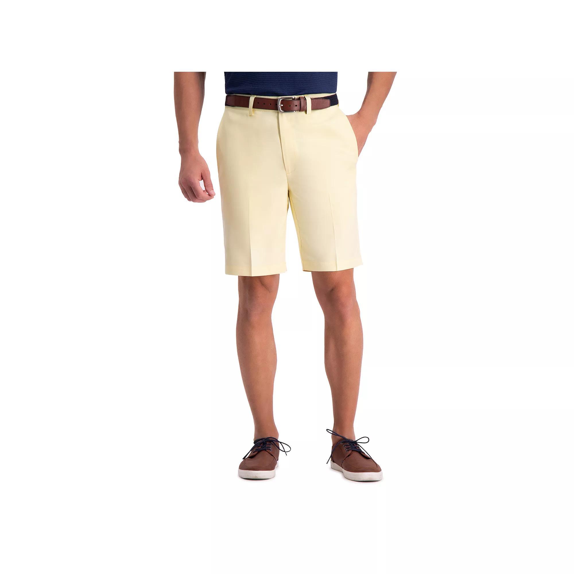 Mens Haggar 9.5 Cool 18 PRO Straight-Fit Solid Oxford Stretch Flat-Front Shorts Product Image