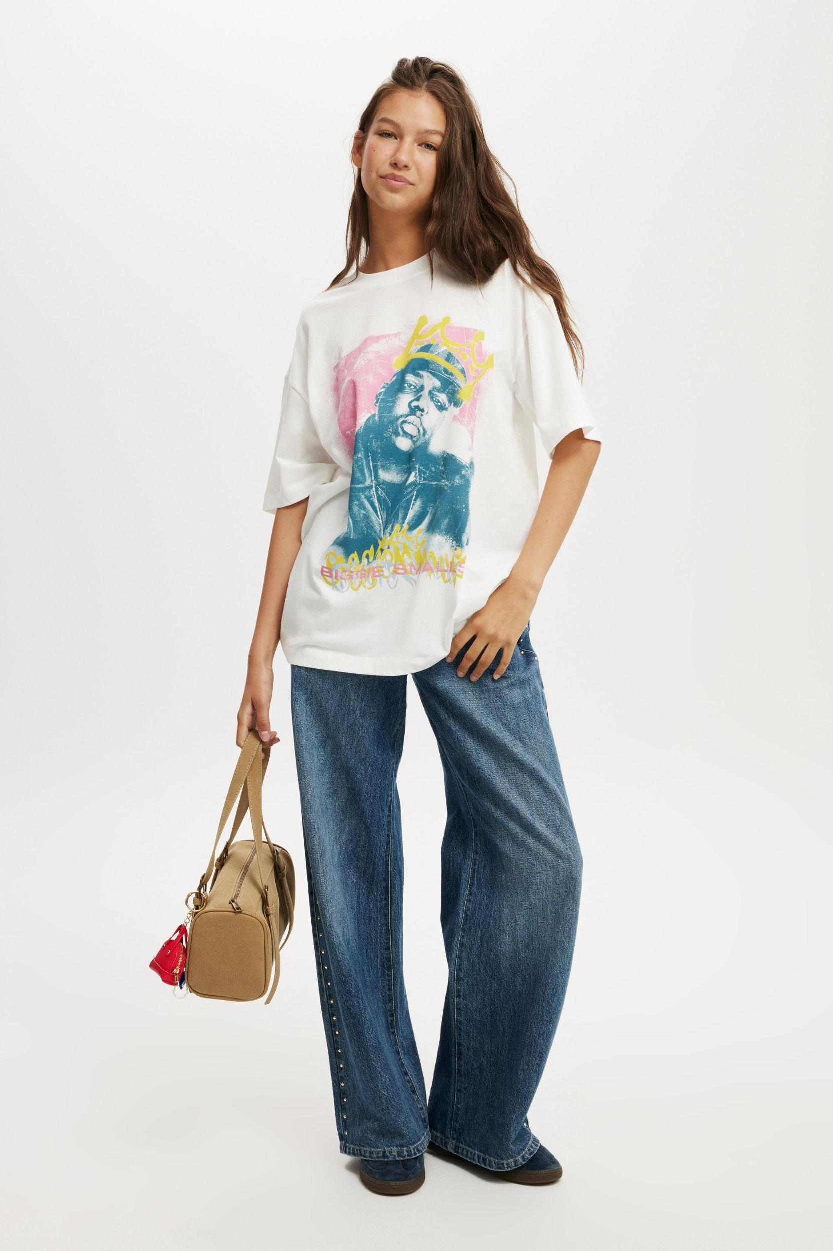 Cotton On Women - Biggie Boxy Graphic Tee - Lcn mt biggie smalls/vintage white Product Image