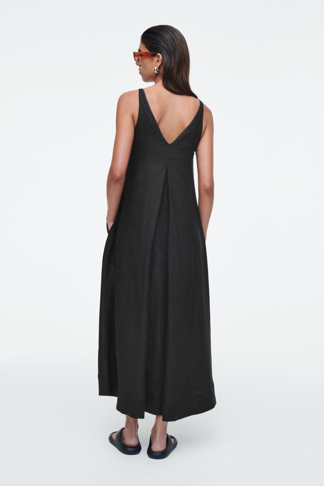 A-LINE LINEN MAXI DRESS Product Image