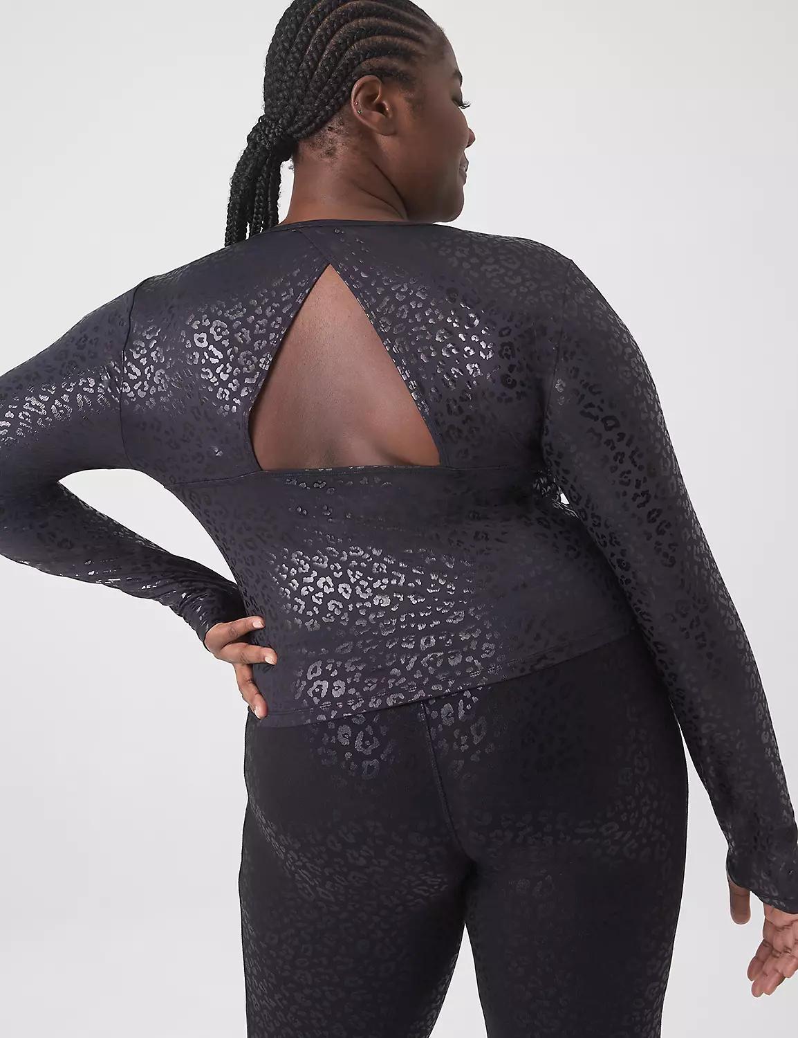 LIVI Crop Wicking Scoop-Neck Back-Detail Top Product Image