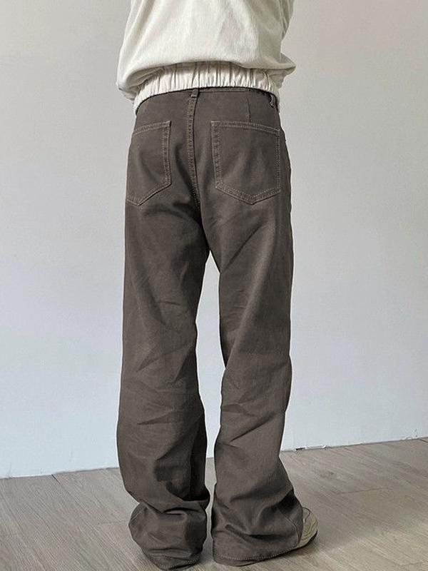 Vintage Washed Mid Rise Boyfriend Jeans Product Image