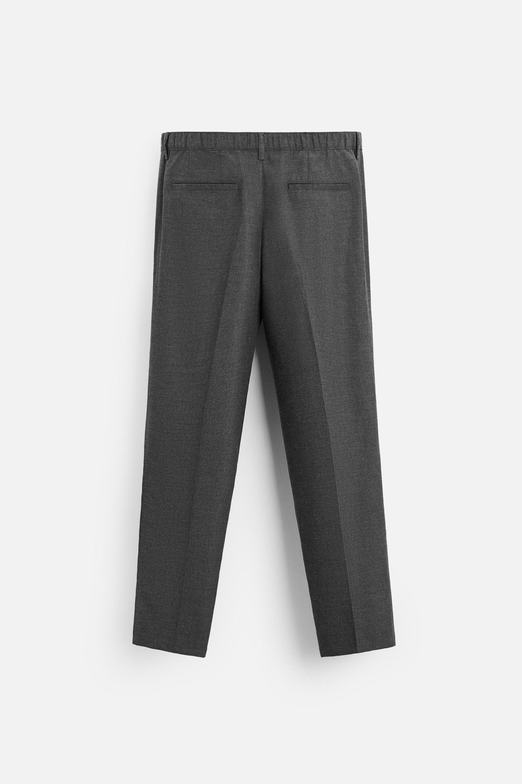 FLANNEL BLEND PLEATED PANTS Product Image