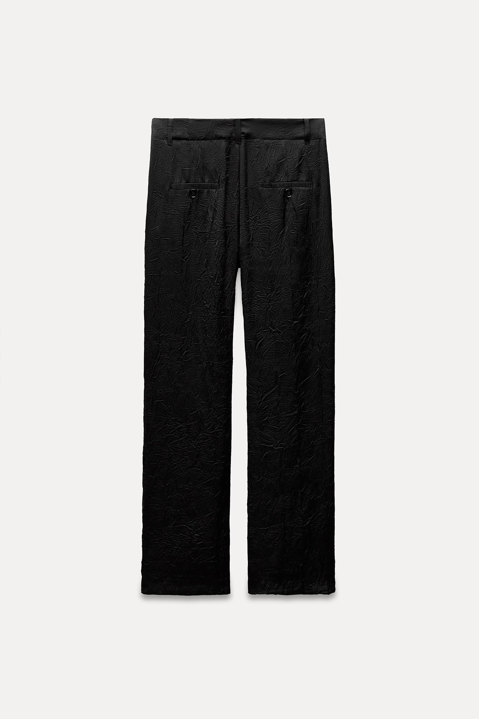 SATIN EFFECT CRINKLE PANTS ZW COLLECTION Product Image