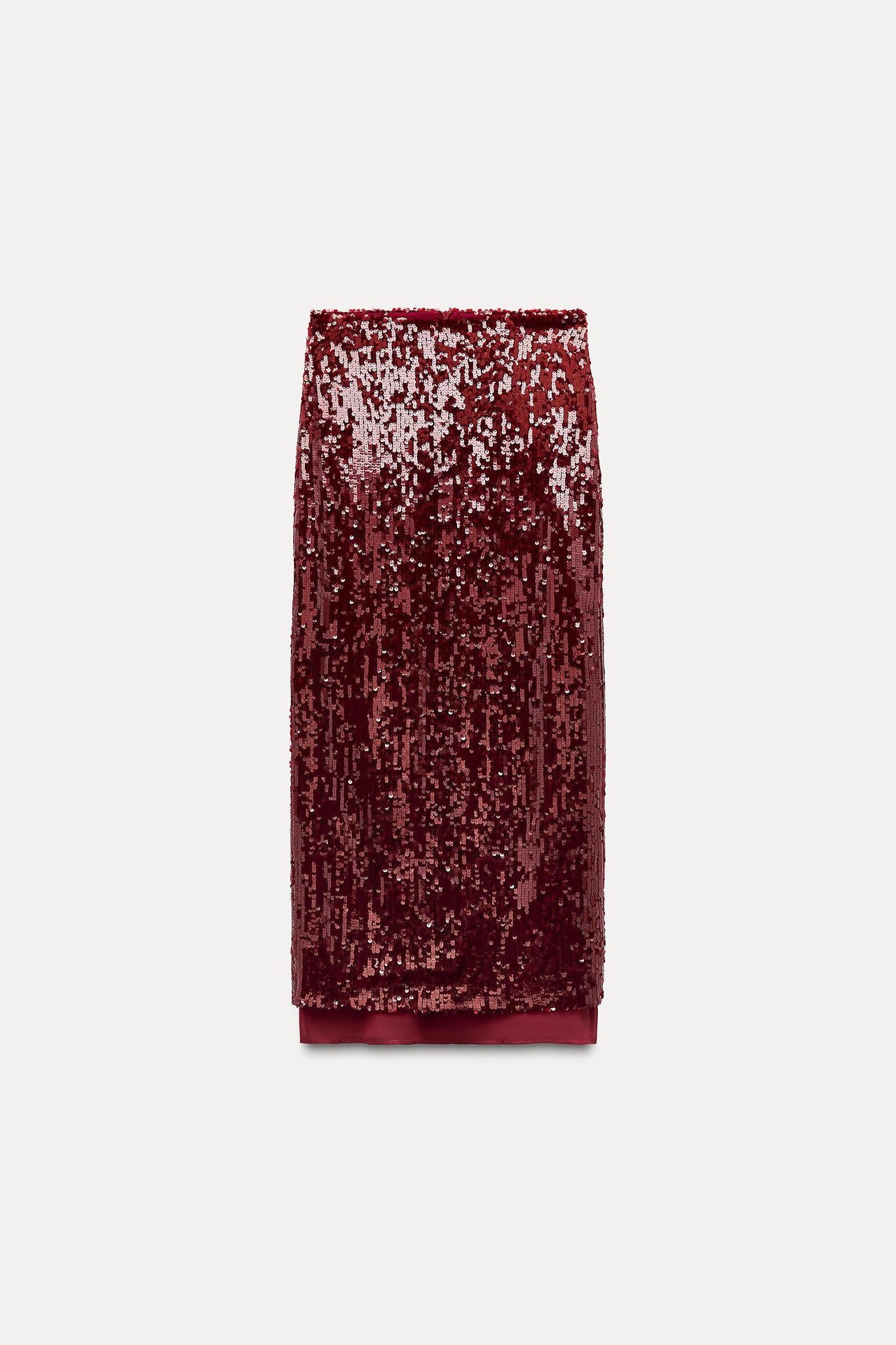SEQUIN MIDI SKIRT Product Image