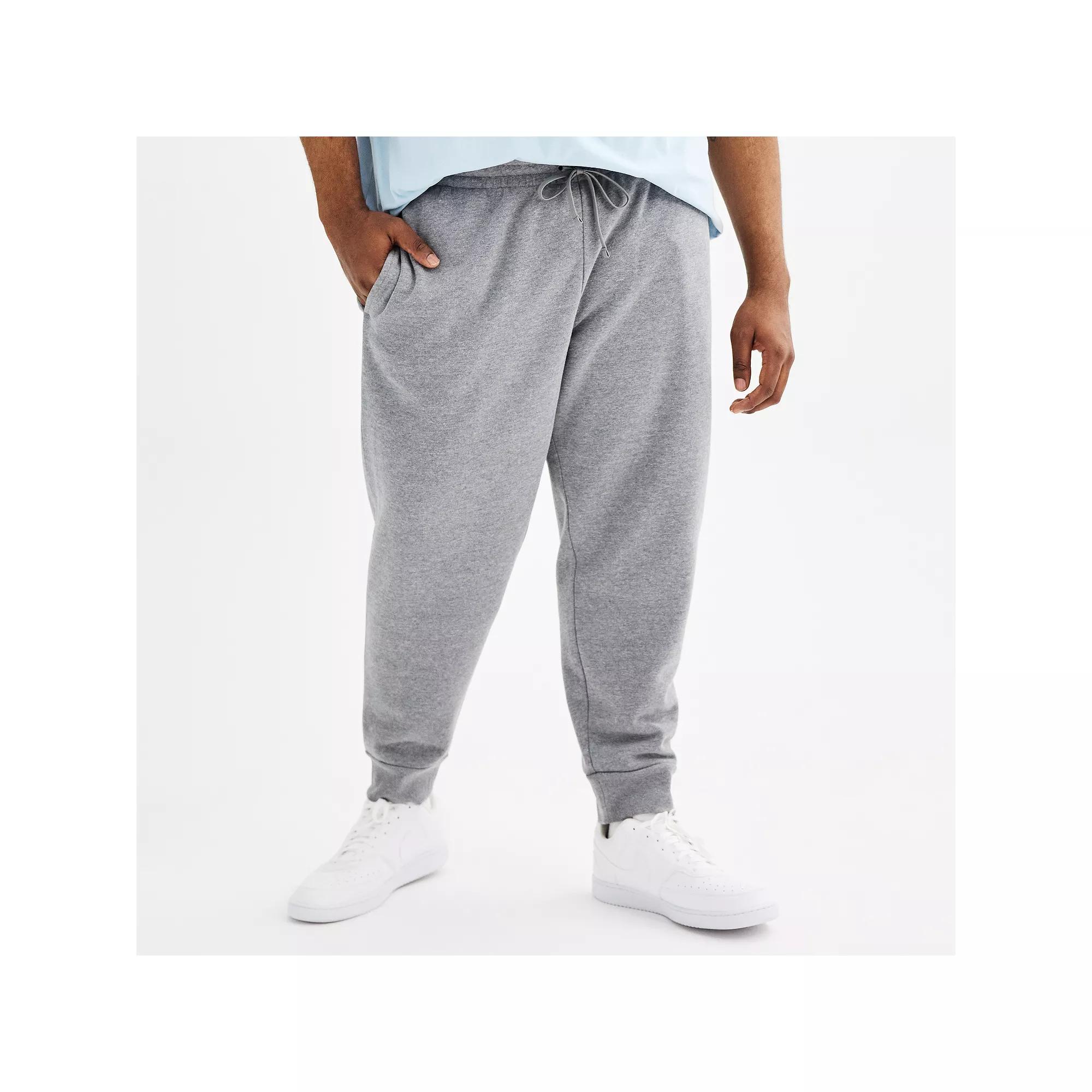 Big & Tall Tek Gear® Fleece Joggers, Men's, Size: 3XL Tall, Light Gray Product Image