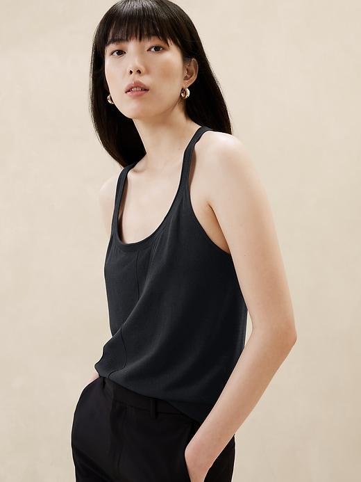 Refined Scoop-Neck Sweater Tank Product Image