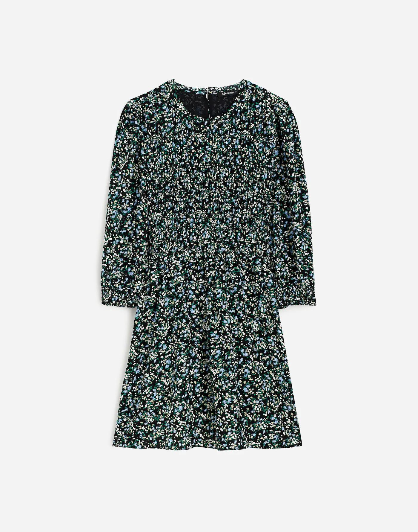 Smocked Mini Dress in Floral Product Image