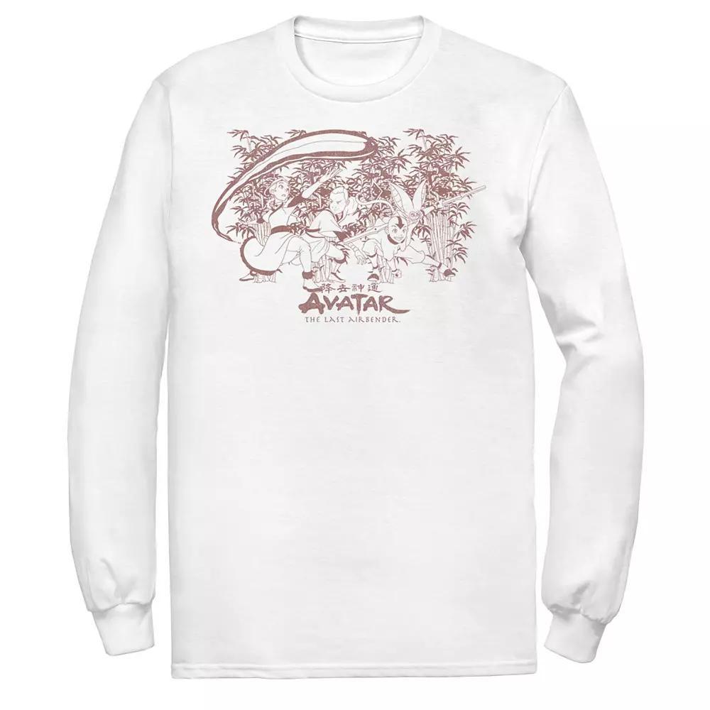 Men's Nickelodeon Avatar: The Last Airbender Group Action Pose Tee, Size: Medium, White Product Image