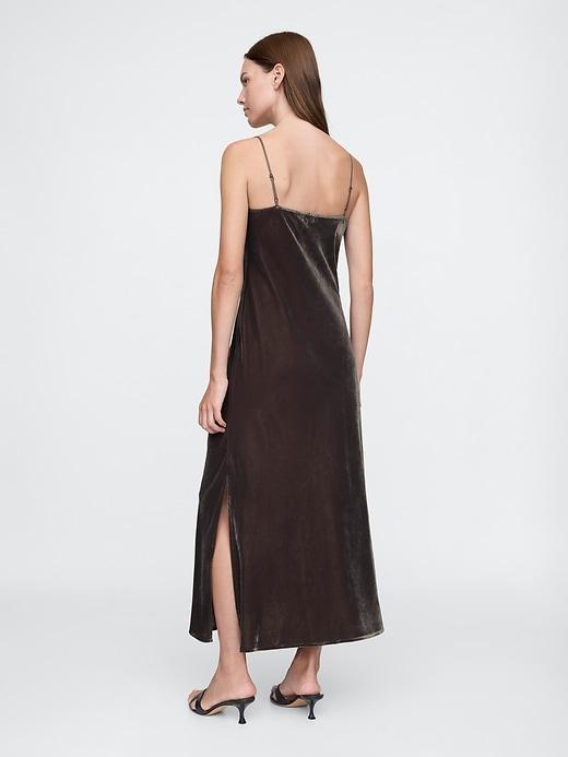 Recycled Velvet Maxi Slip Dress Product Image