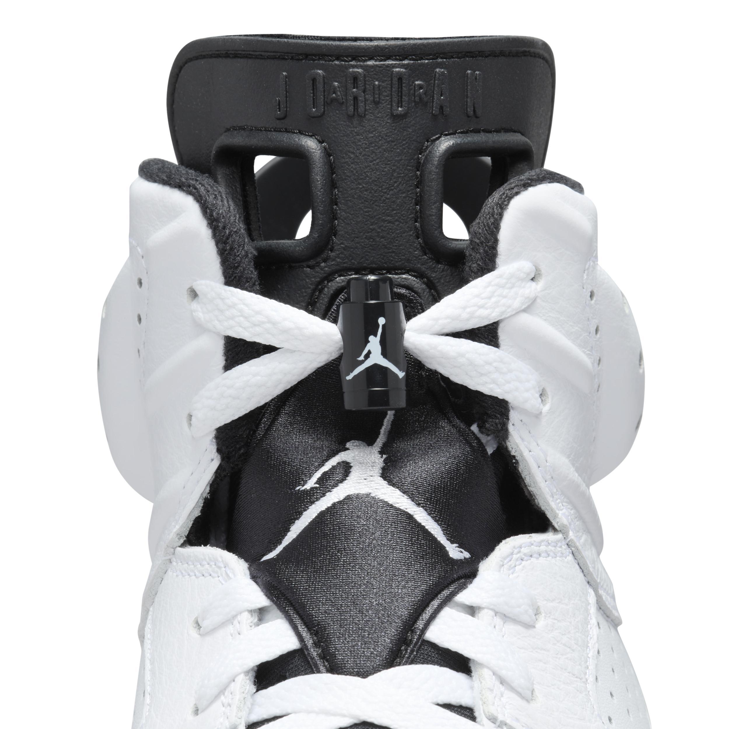 Jordan Boys Jordan AJ Retro 6 - Boys Grade School Basketball Shoes White/Black Product Image