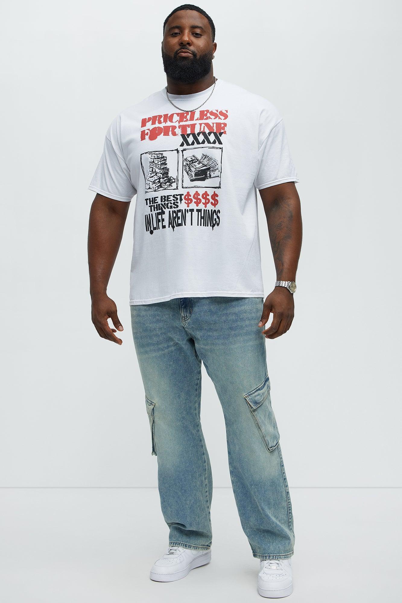 Fortune Favors The Bold Short Sleeve Tee - White Male Product Image