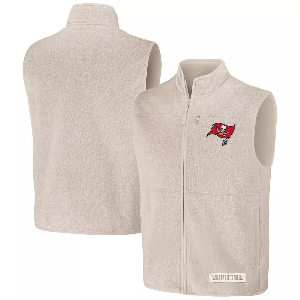 Men's NFL x Darius Rucker Collection by Fanatics  Oatmeal Tampa Bay Buccaneers Full-Zip Sweater Vest, Size: 2XL, Team Product Image