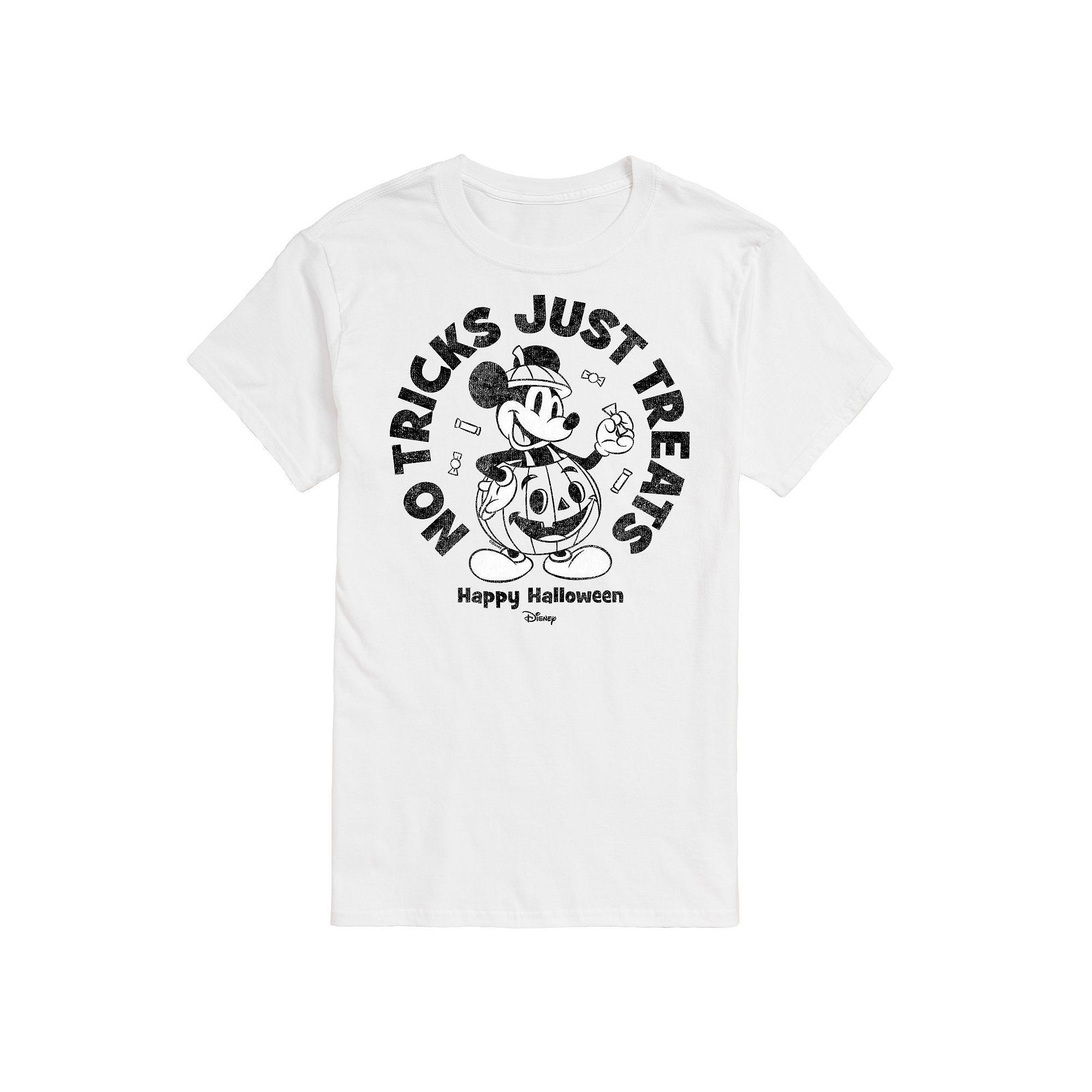 Disneys Mickey Mouse Mens No Tricks Just Treats Graphic Tee Product Image