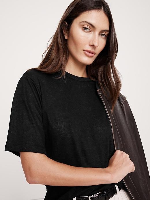 Relaxed Linen T-Shirt Product Image