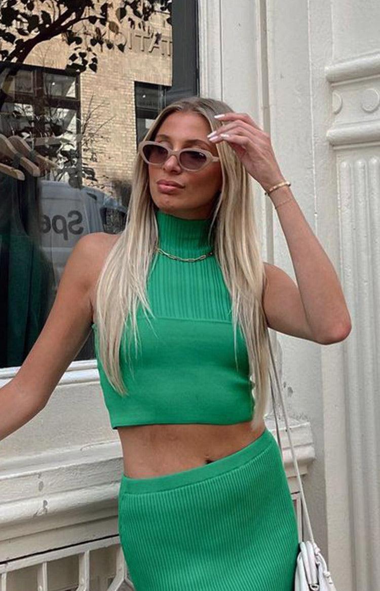 Dominica Green Knit Tank Product Image