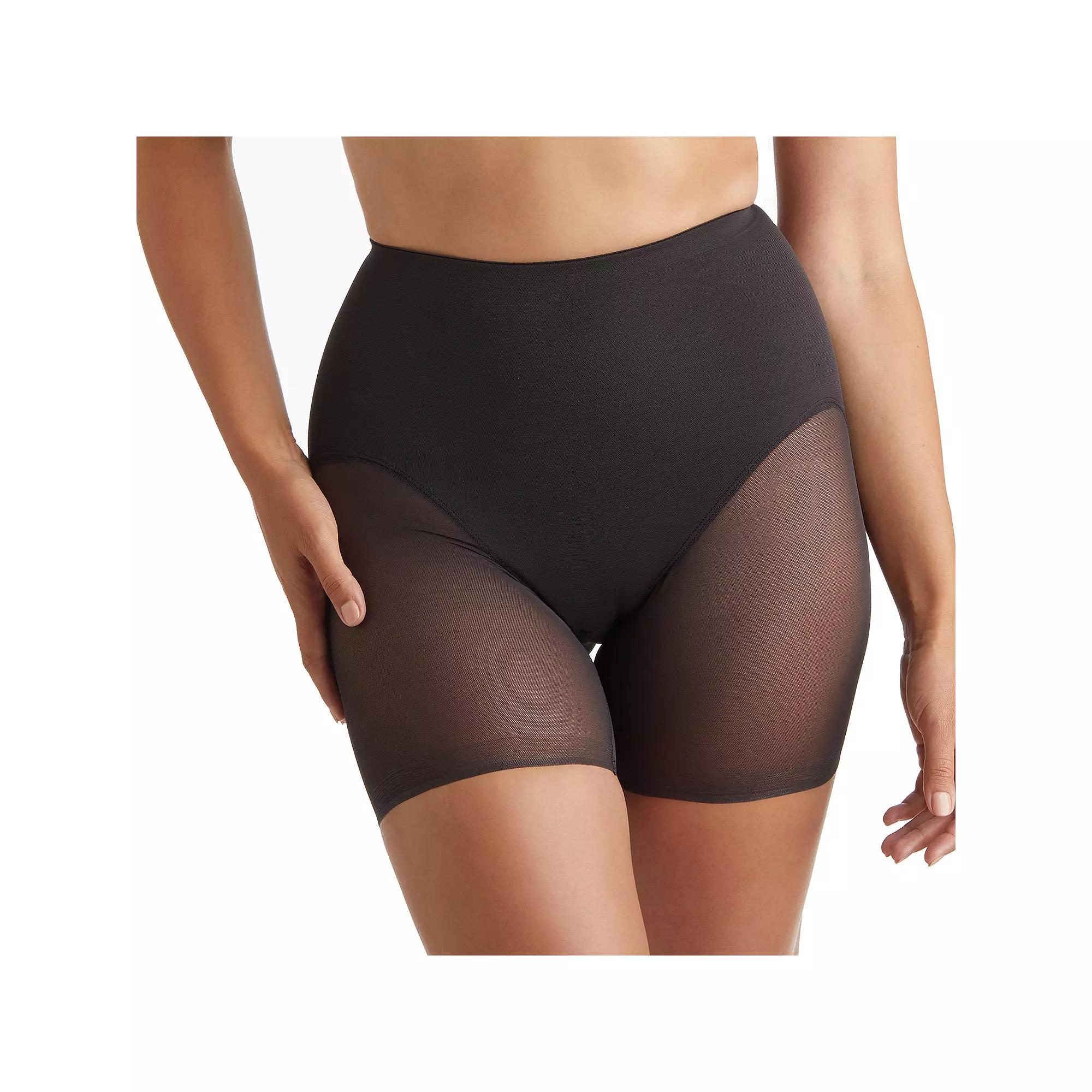 Women's Naomi & Nicole® Extra-Firm Control Shapewear Inside Magic® Sheer Lift Shortie 7969, Size: XXL, Black Product Image
