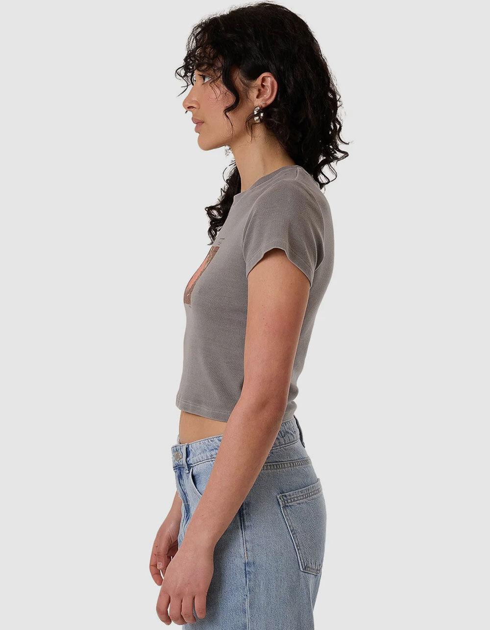 THRILLS Natures Library Womens Baby Tee - GRAY Product Image