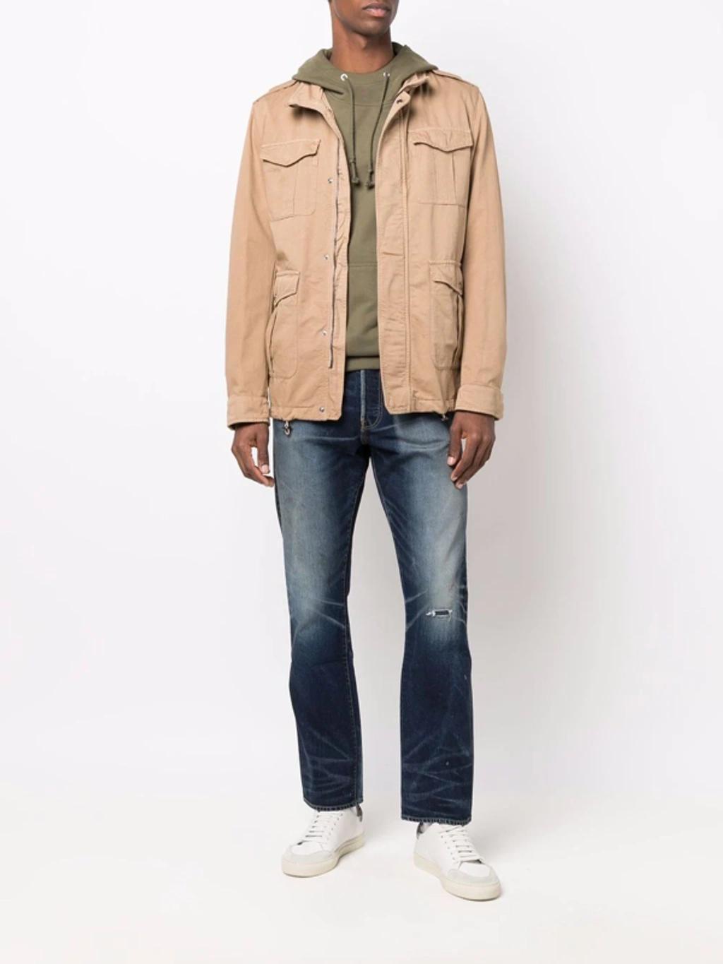 HERNO Garment-dyed Field Jacket In Nude Product Image