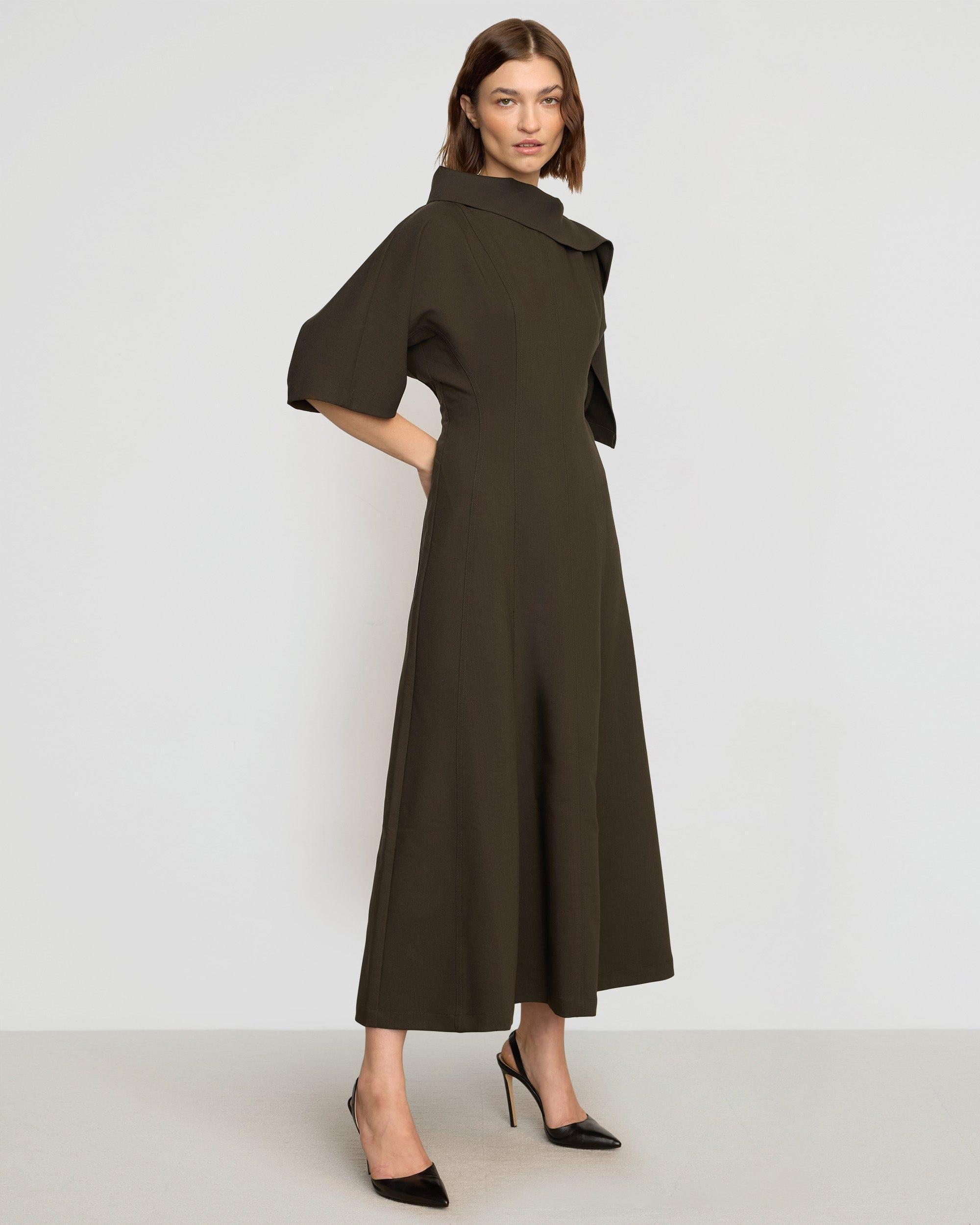 Addison Foldover Scarf-Neck Dress Product Image