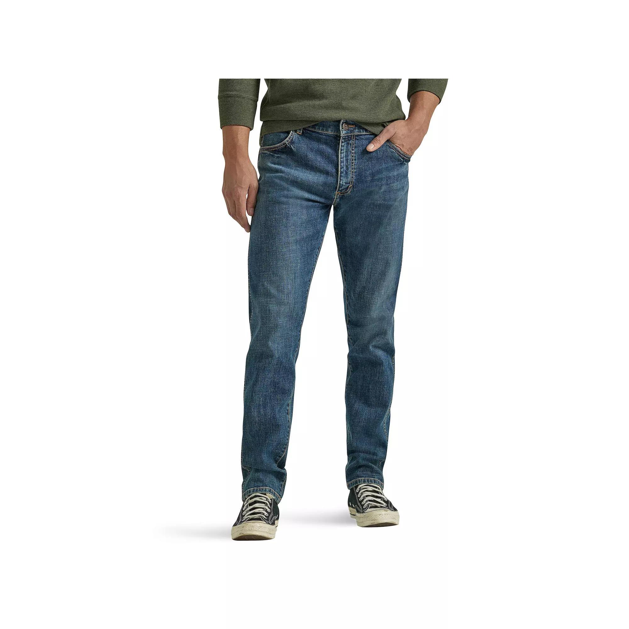 Mens Wrangler Fashion Taper Jeans Medium Blue Product Image