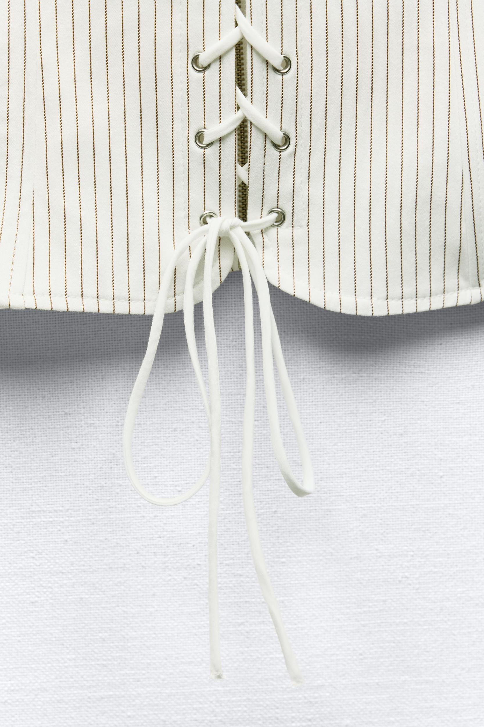 STRIPED CORSET TOP Product Image