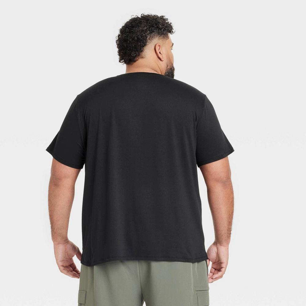 Men's Short Sleeve Performance T-Shirt - All In Motion™ Black XL: Moisture Wicking, Quick Dry, Jersey Product Image