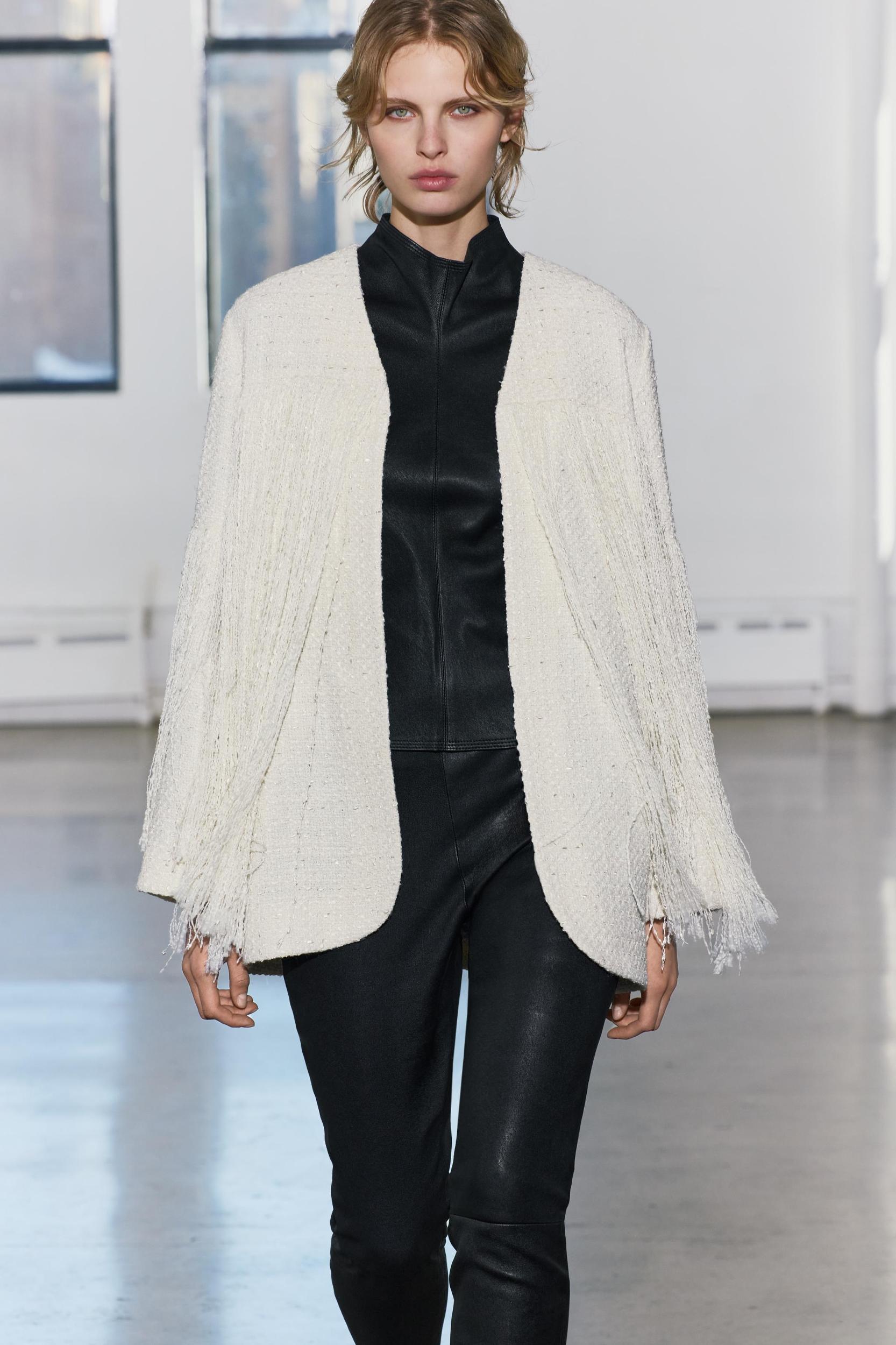 STRUCTURED FRINGE JACKET ZW COLLECTION Product Image