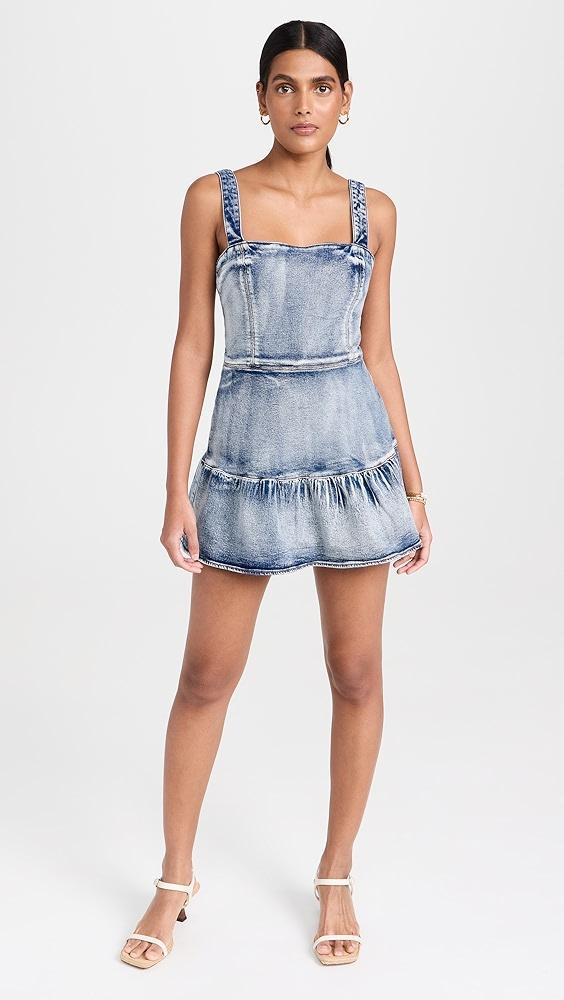Amanda Uprichard Piper Romper In Denim | Shopbop Product Image