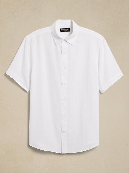 Slim Linen-Blend Shirt Product Image