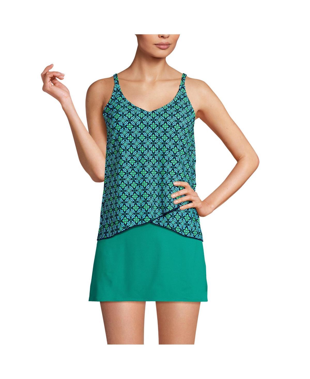 Womens Lands End DDD-Cup Chlorine Resistant Tulip Hem Tankini Swim Top Product Image