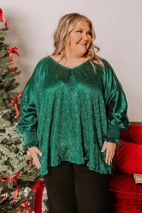 Evergreen Elegance Metallic Top Curves Product Image
