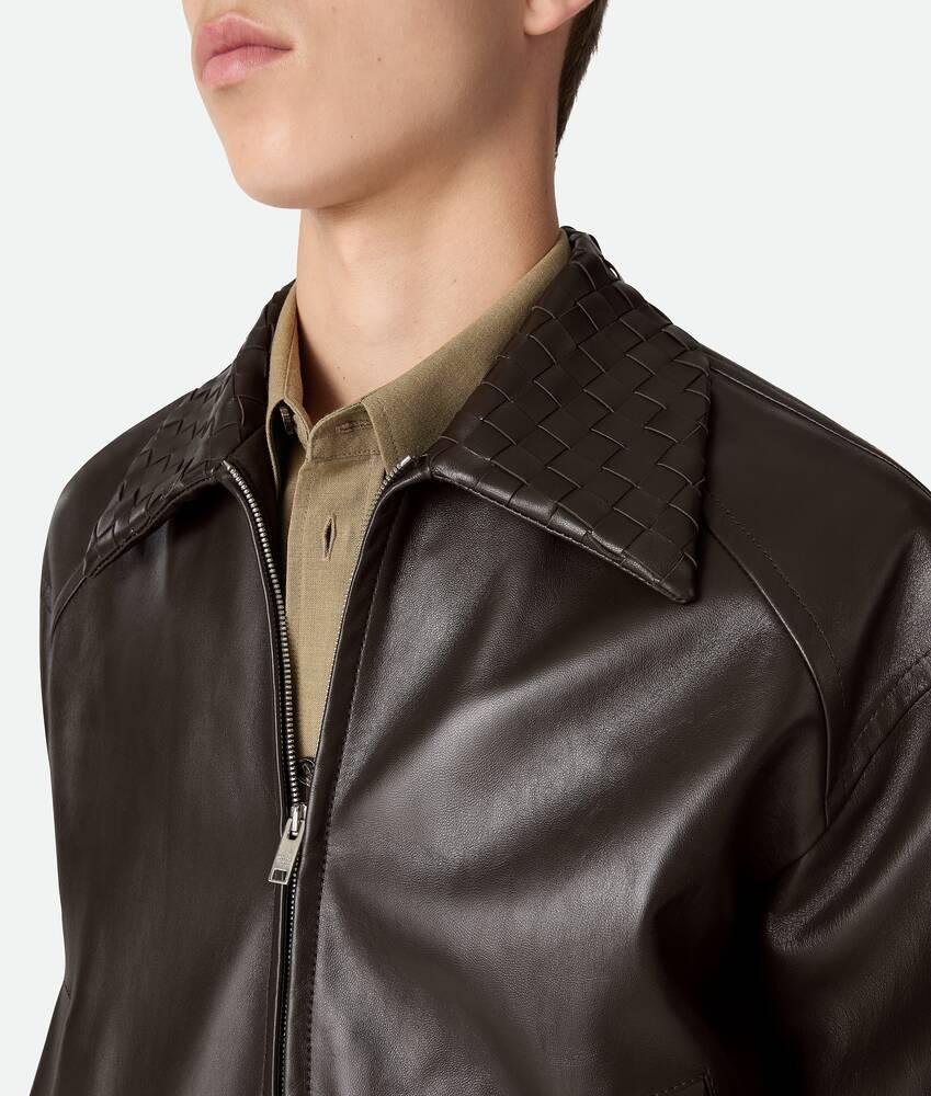 Men's Leather Blouson in Fondant Product Image