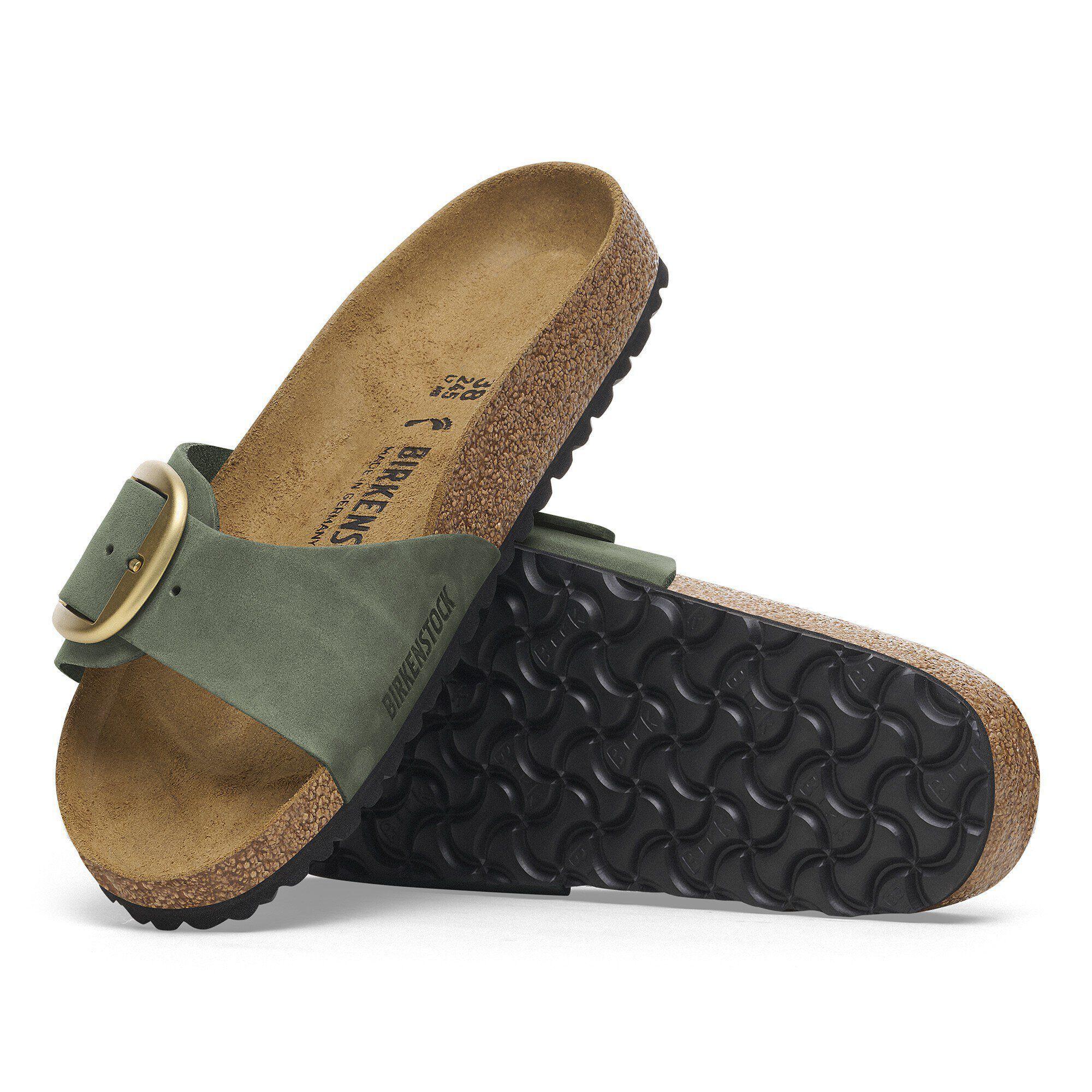 Madrid Big Buckle Nubuck Leather Thyme Product Image