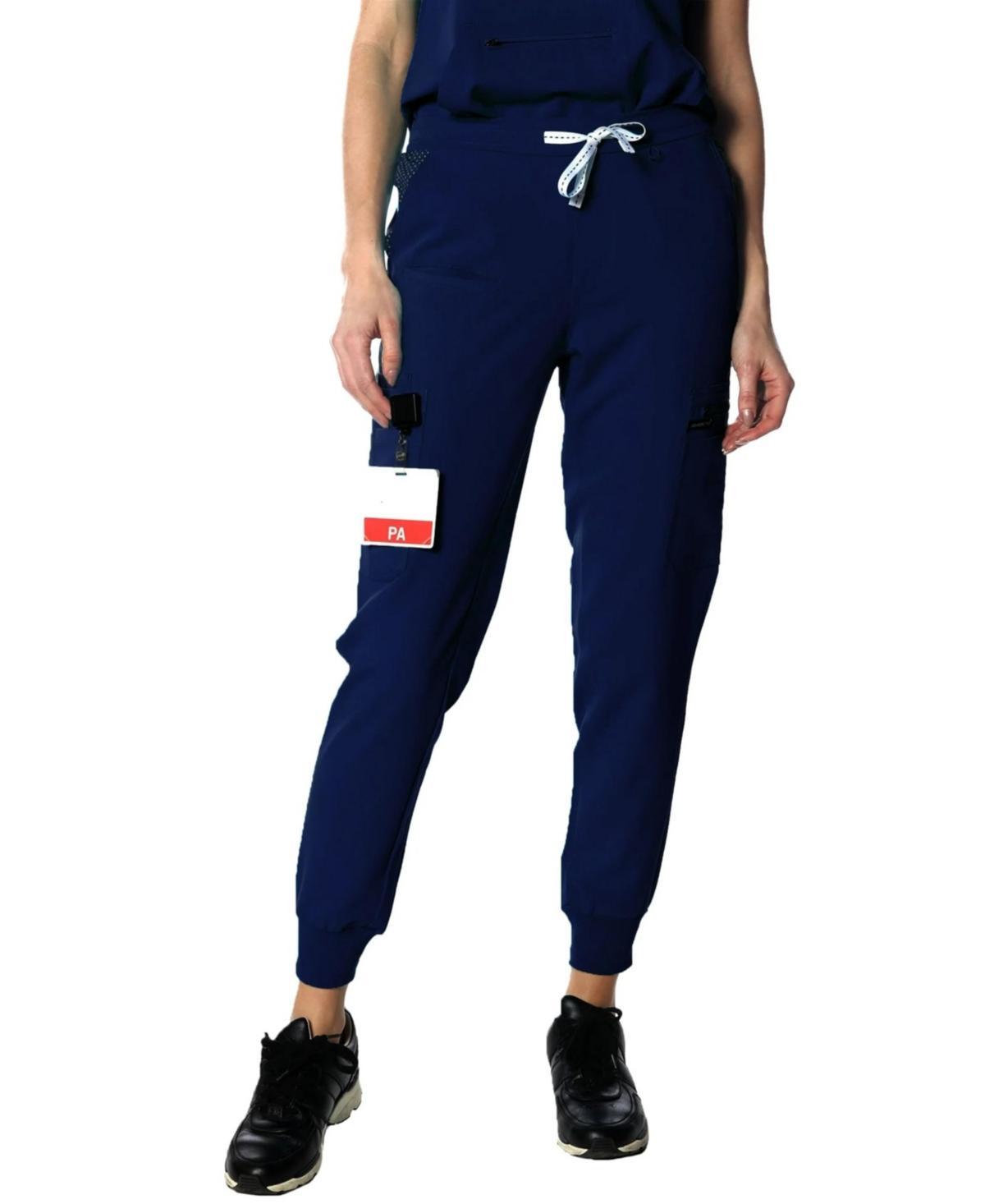 Members Only Valencia Jogger Scrub Pants for Petite Women in Navy at Nordstrom, Size X-Small P Product Image
