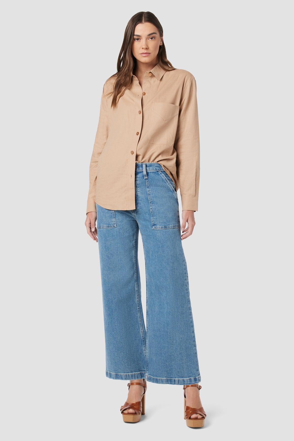 Jodie Loose Fit Wide Leg Crop Jean Female Product Image