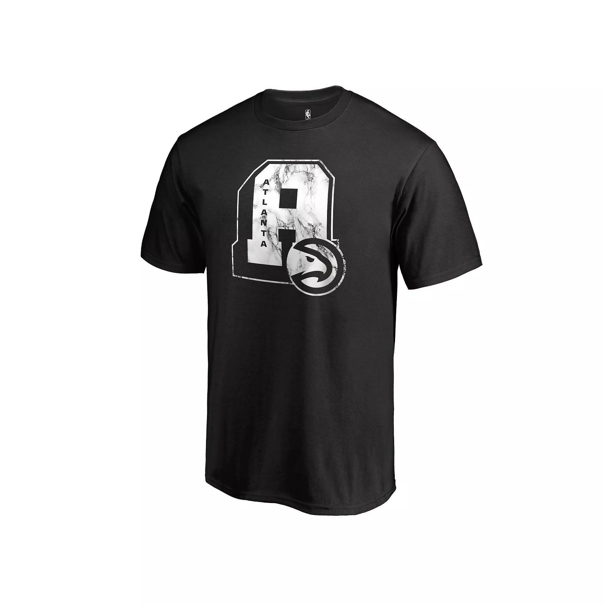 Men's Fanatics Branded Black Atlanta Hawks Letterman T-Shirt, Size: Medium Product Image