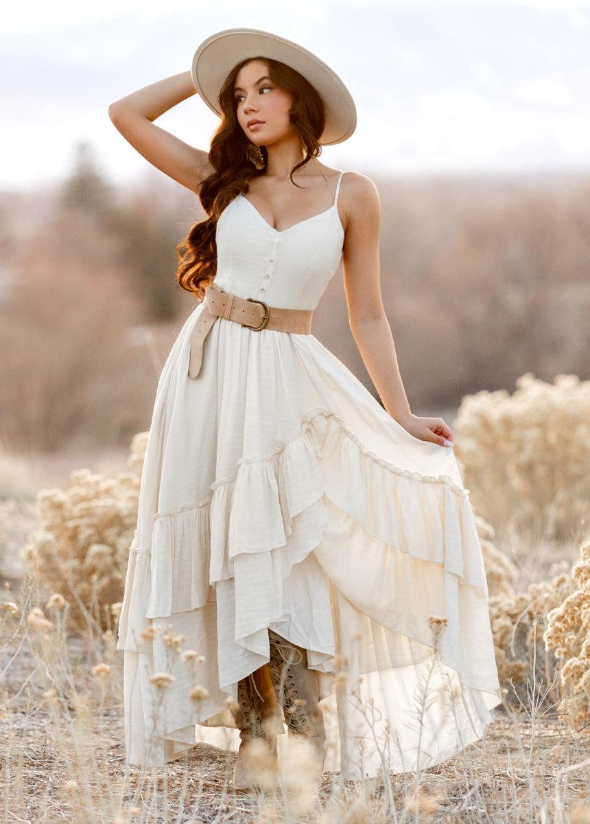 Everlie Dress in Cream Female Product Image