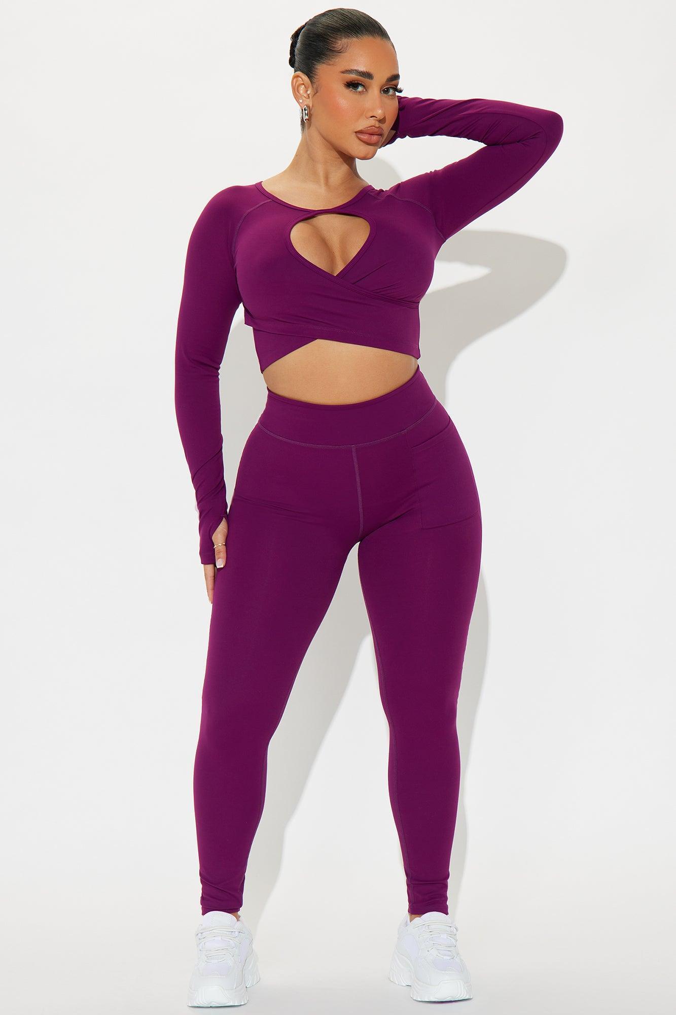 Deep Bend Super Soft Active Top - Plum Product Image