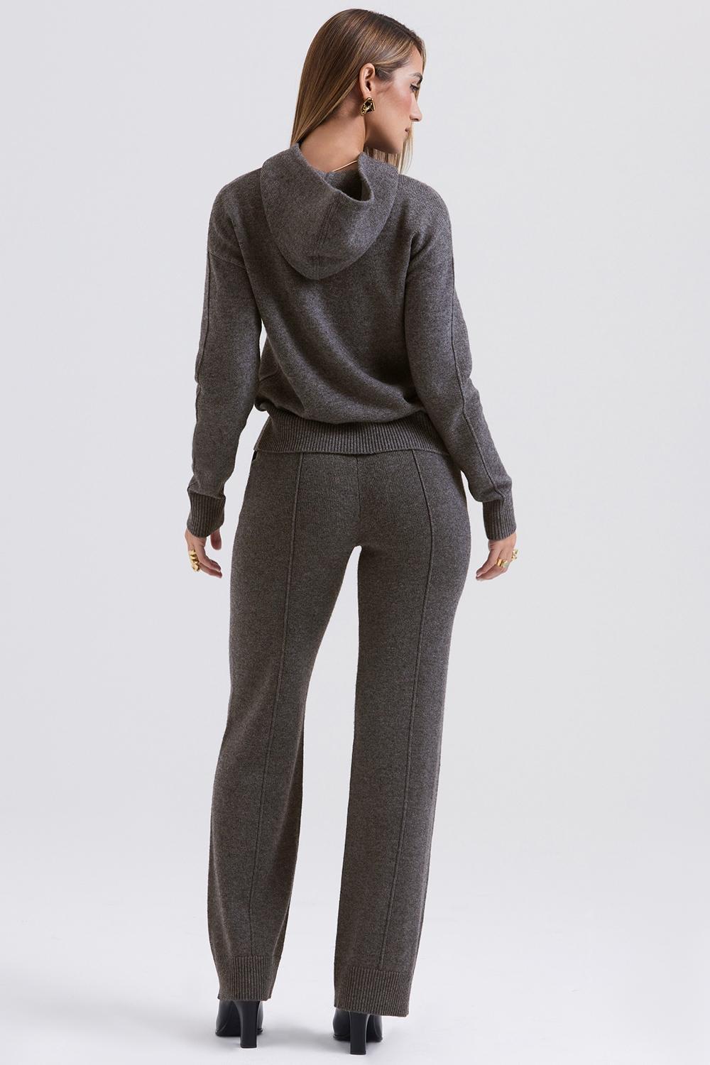 Jionni Charcoal Cashmere Blend Hoodie Product Image