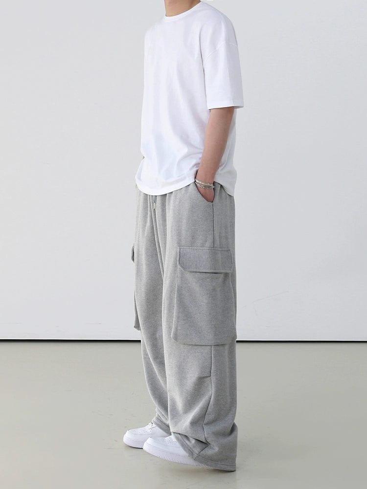 RT No. 11517 GRAY WIDE STRAIGHT SWEATPANTS Product Image