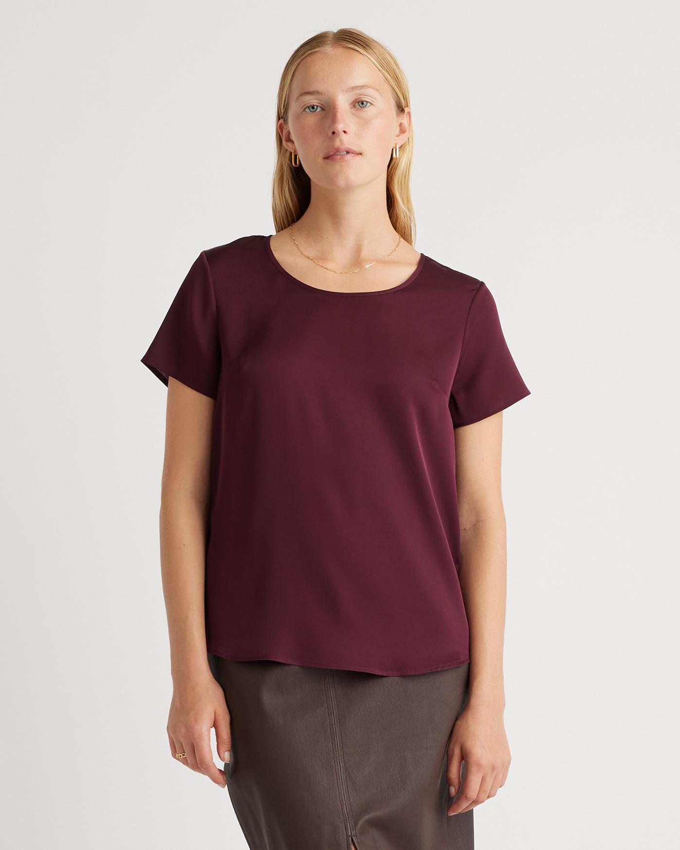 Quince | Women's Washable Stretch Silk T-Shirt Size XL Product Image