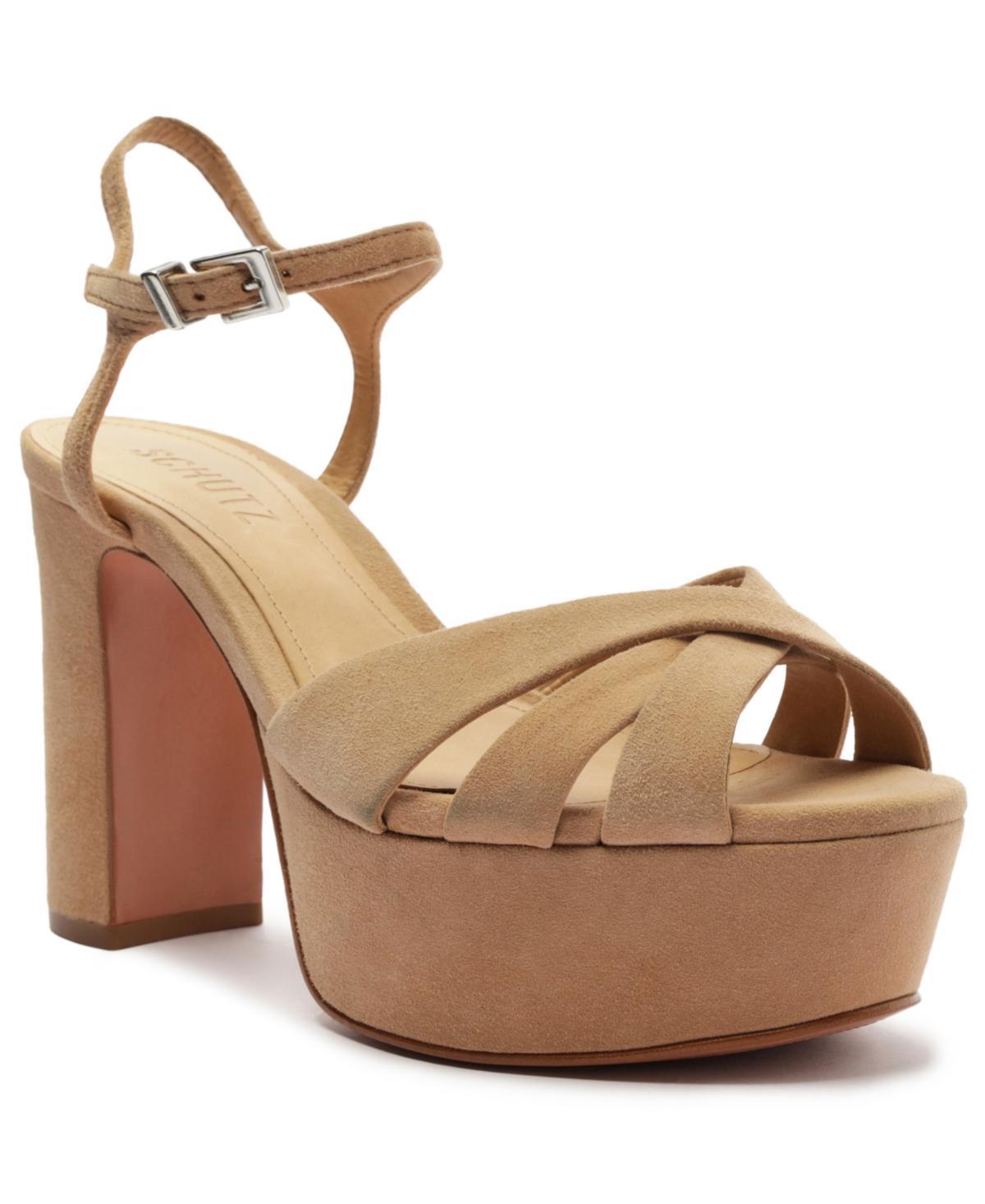 Keefa Metallic Leather Platform Sandals Product Image