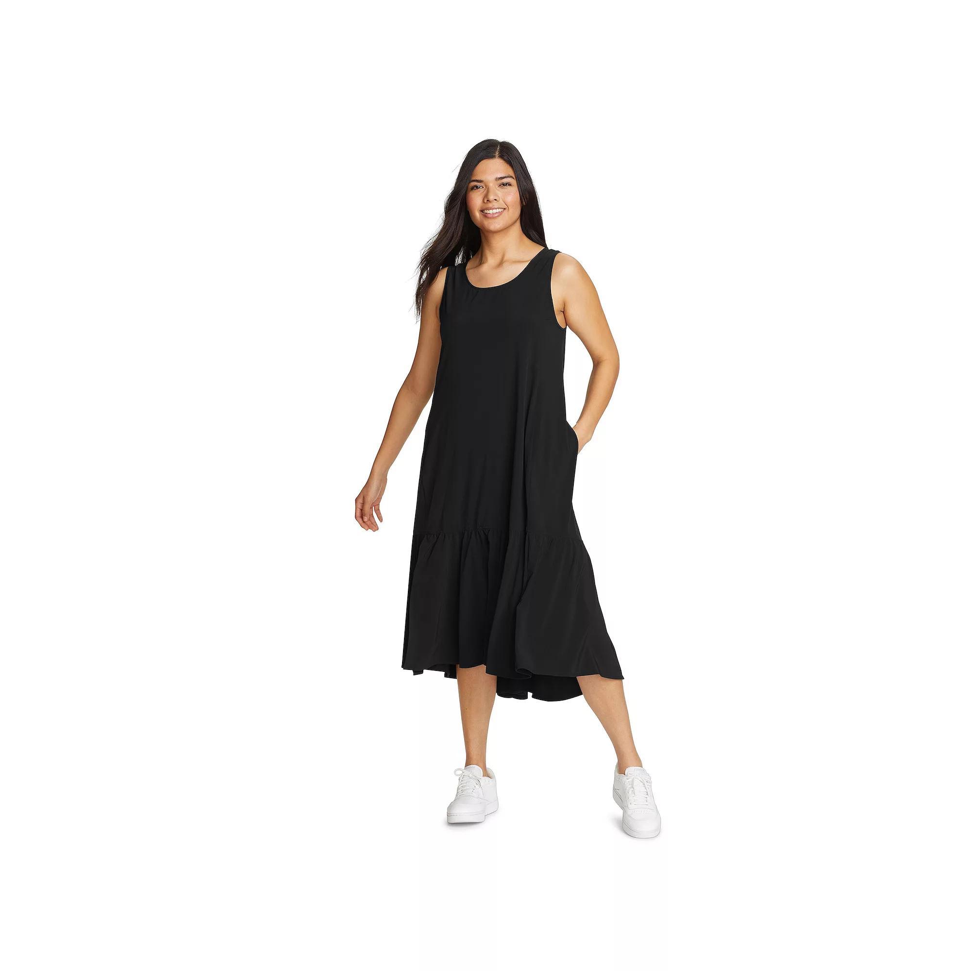 Women's Eddie Bauer Departure Midi Dress, Size: XL, Black Product Image