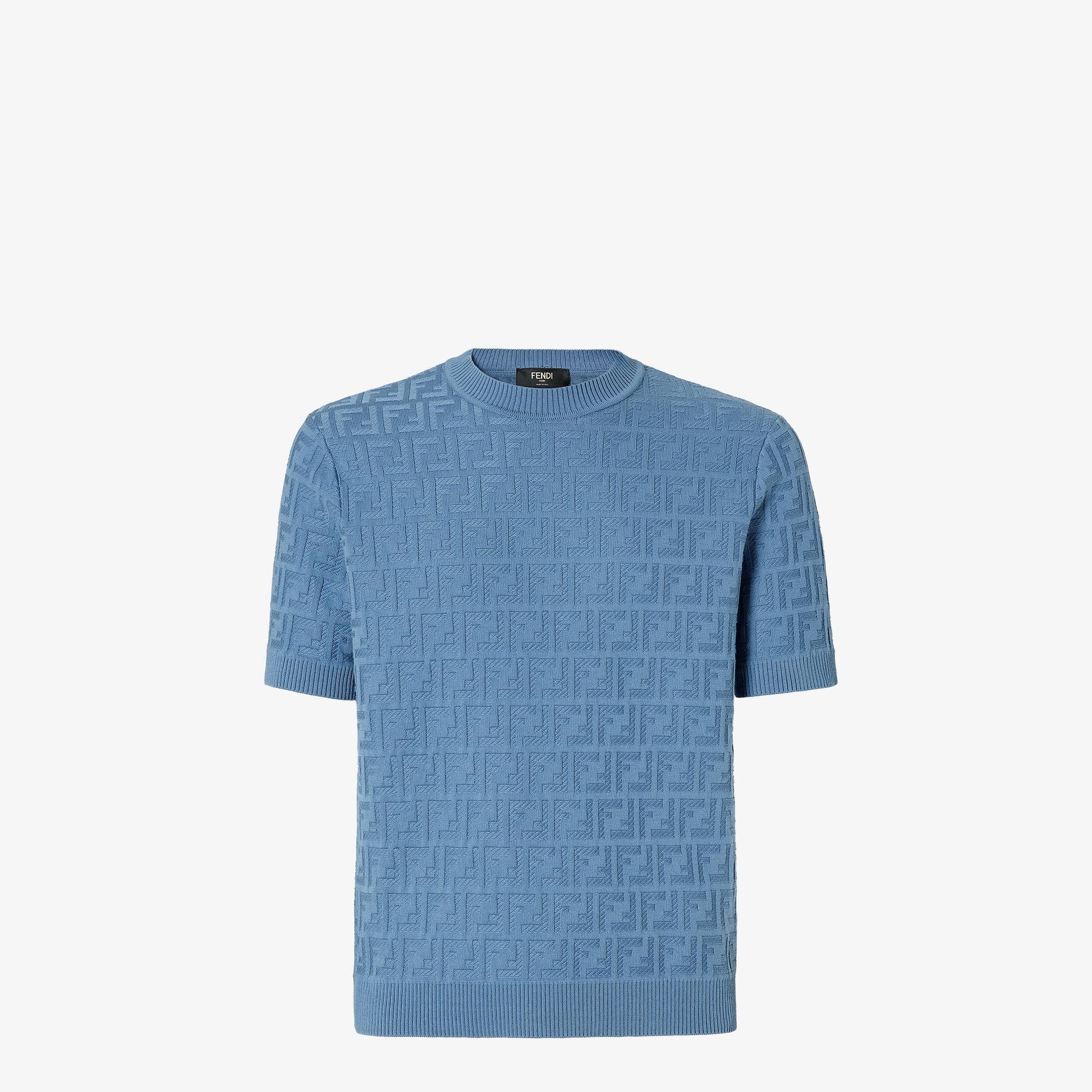 SweaterLight blue FF cotton pullover Product Image