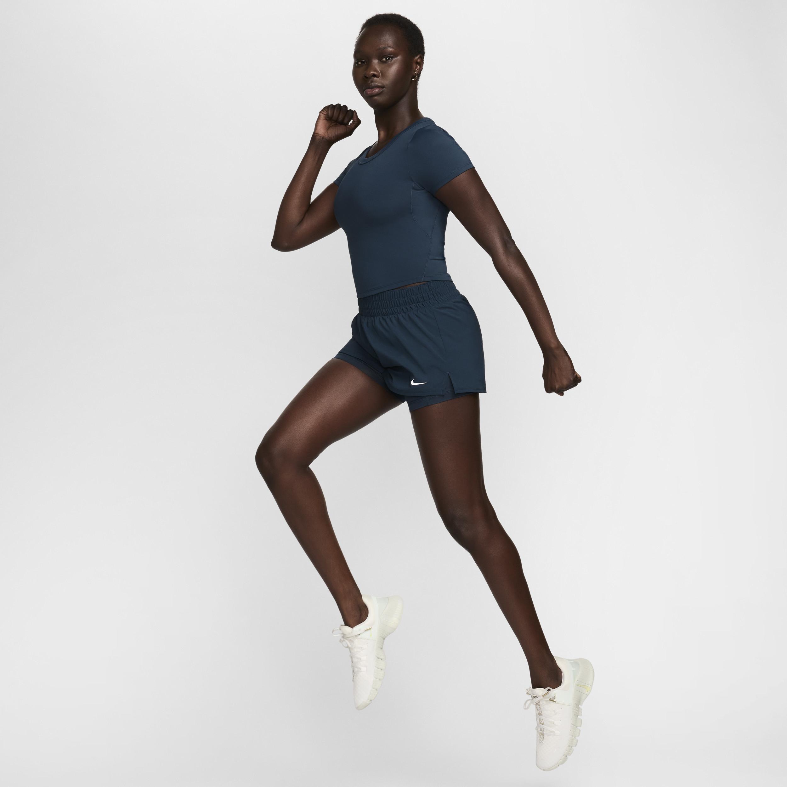 Nike One Fitted Women's Dri-FIT Short-Sleeve Cropped Top Product Image