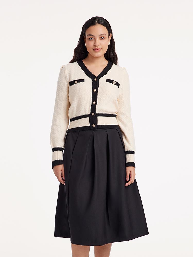 Classic Jacquard Cardigan And Skirt Two-Piece Set Product Image