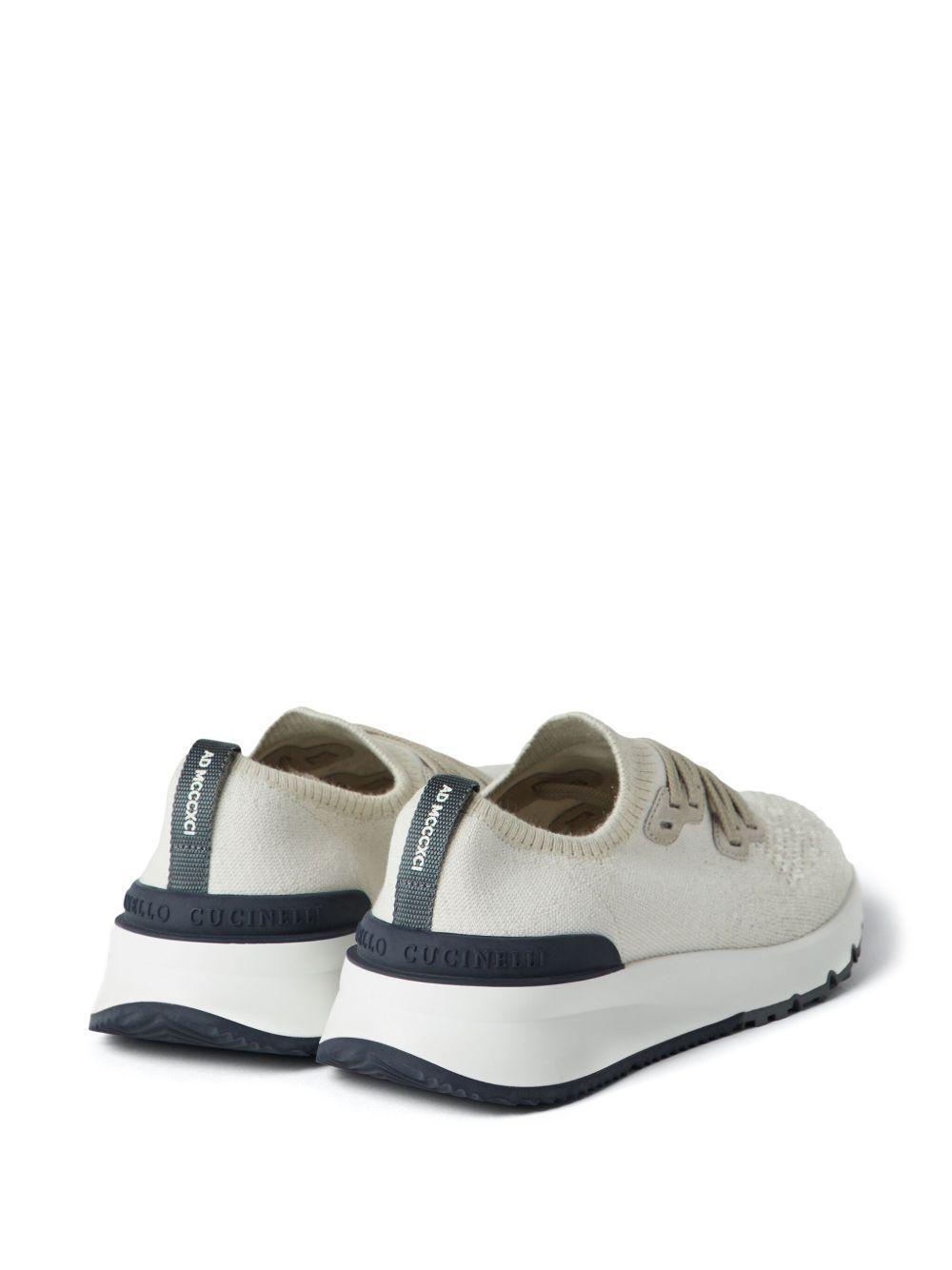 perforated-detail low-top sneakers  Product Image